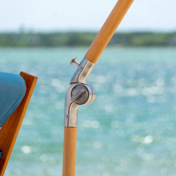 Premium Beach Umbrella- Pink Pin Stripe - Image 3