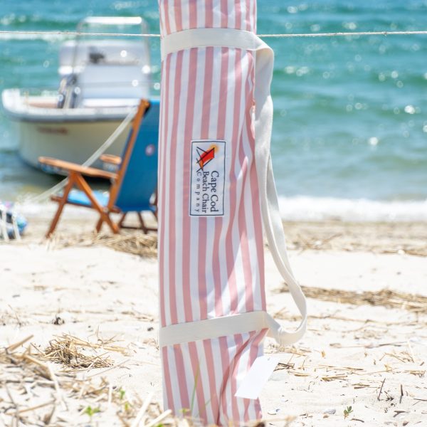 Premium Beach Umbrella- Pink Pin Stripe - Image 2