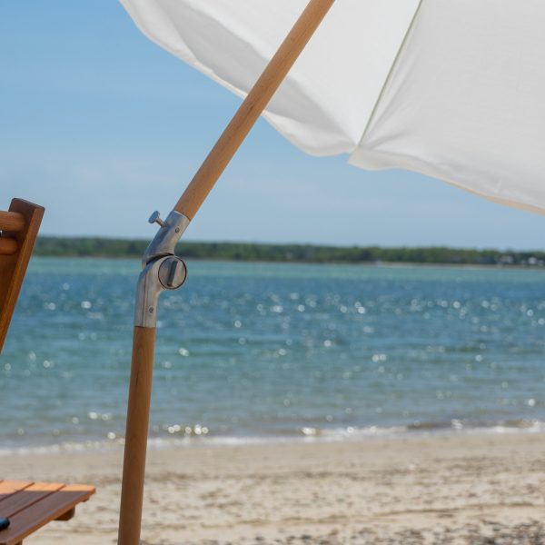 Premium Beach Umbrella- Cloud White (No Tassels) - Image 3