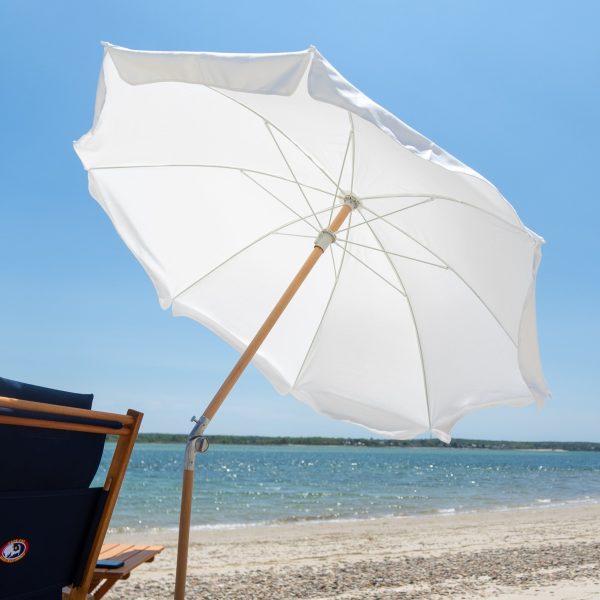 Premium Beach Umbrella- Cloud White (No Tassels) - Image 4