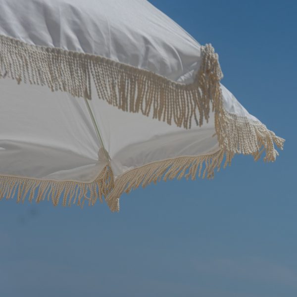 Premium Beach Umbrella- Cloud White - Image 2