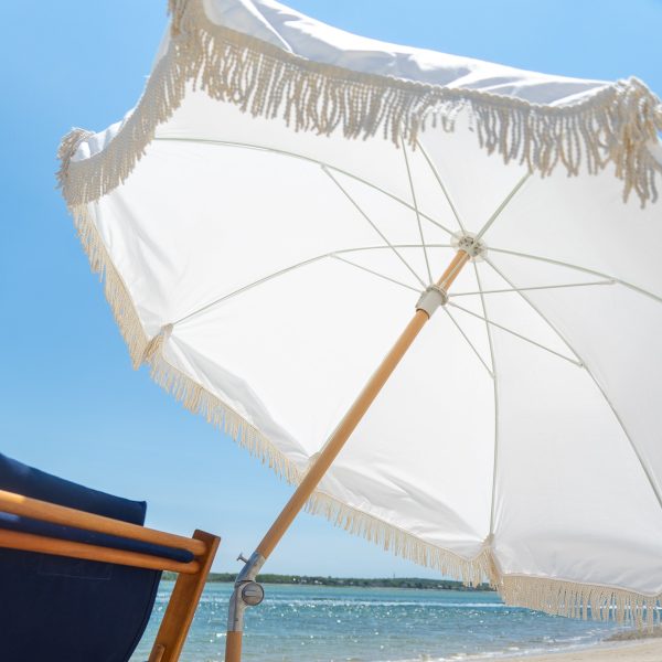 Premium Beach Umbrella- Cloud White - Image 3