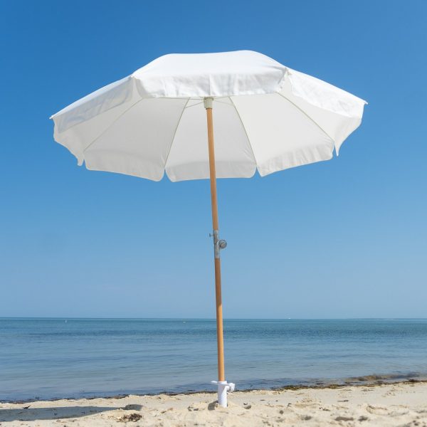 Premium Beach Umbrella- Cloud White (No Tassels) - Image 5