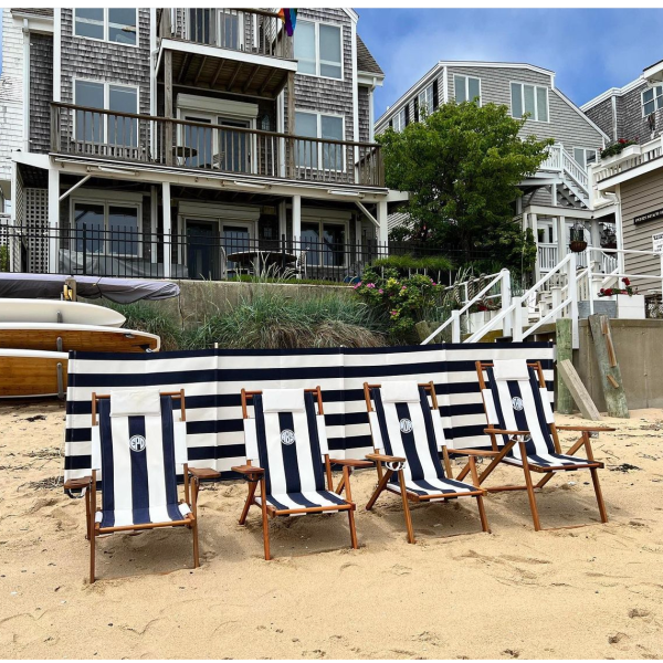 Nauset Recliner- Navy Stripe - Image 3