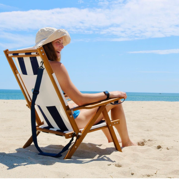 Nauset Recliner- Navy Stripe - Image 2