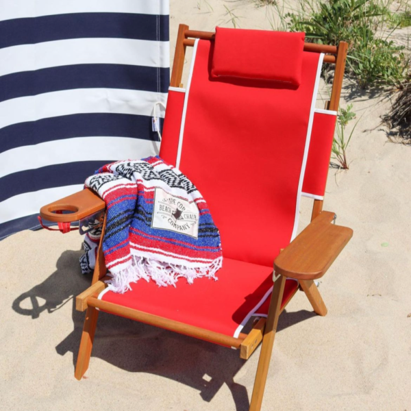 Nauset Recliner Trimmed Red - Image 3