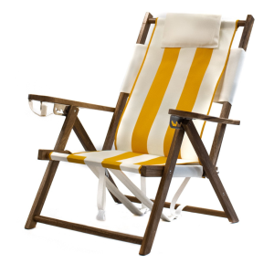 Islander W/S Backpack Chair- Yellow Cabana Stripe